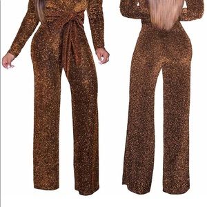One piece brownish/gold shimmer jumpsuit